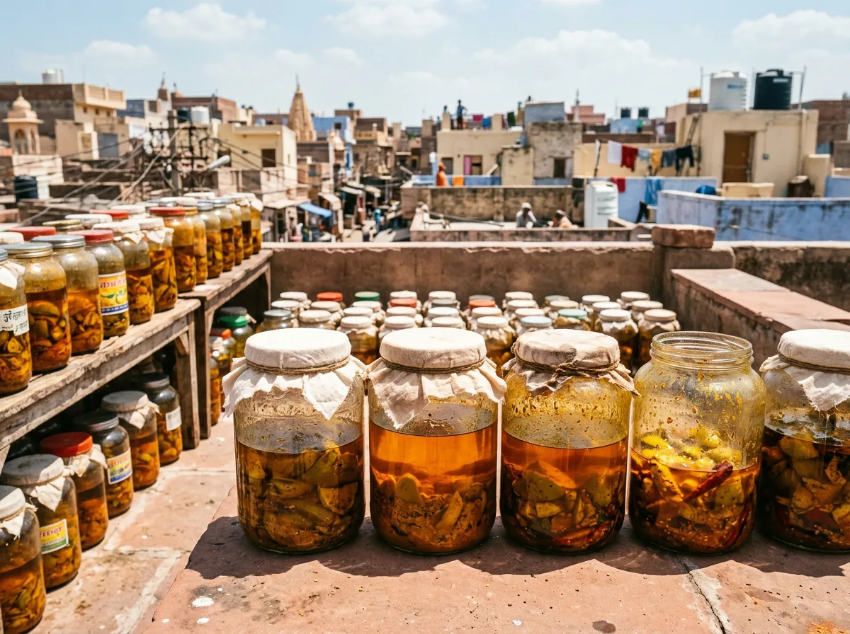 Jars curing in the sun